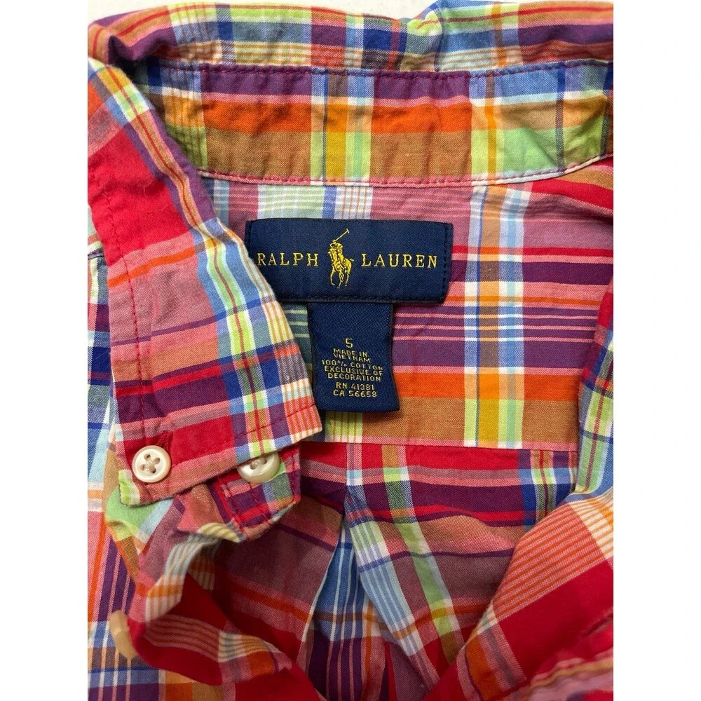 Ralph Lauren Cotton Madras Shirt Size 5